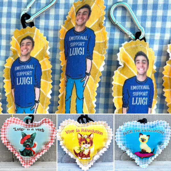 Purse Charms LUIGI Emotional Support Luigi resistance bag charms choose from 4 designs