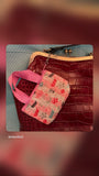 Pair (2) Mini Tote Bags Charm: Vintage Pyrex Kitchen Bowls, Zipper Pouch keychain