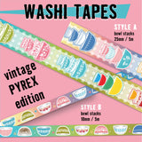 WASHI TAPE vintage Pyrex edition choose 2 styles