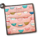 Potholder Pyrex Vintage Bowls Collection Kitchen theme w bowl shape quilting 1 Pot holder vintage retro