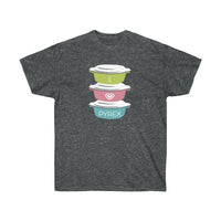 I LOVE PYREX Heart Tee shirt featuring Pyrex Pink, Turquoise, Lime casseroles