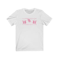 Dancing Pink Elephants Hazel Atlas graphic t-shirt Unisex Jersey Short Sleeve Tee