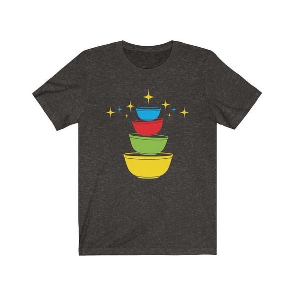 Primary Bowls Stack Pyrex theme Tee Shirt