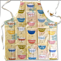 APRON Vintage PyrexBowls Collection print 100% COTTON my own bespoke Fabric