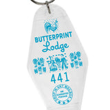 Cosplay for your keys! Butterprint Lodge Keychain Retro Pyrex theme 441 Vintage retro style LIMITED TIME PRICING