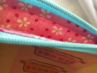 Pyrex Rainbow Casseroles makeup bag grey 8 x 5 lined zipper pouch featuring pyrex fan fiction rainbow