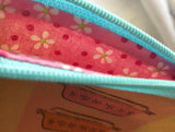 Pyrex Rainbow Casseroles makeup bag grey 8 x 5 lined zipper pouch featuring pyrex fan fiction rainbow