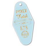 Cosplay for your keys! Pyrex Motel Keychain Vintage retro style Gold starburst SkyBlue Key chain