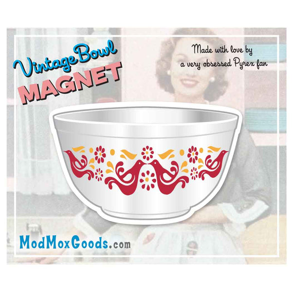MAGNET Pyrex Friendship Bowl 2.5in wide