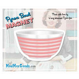 MAGNET Pyrex Pink Stripes Bowl 2.5in wide