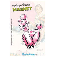 MAGNET Pink Poodle Poodle Love Theme Magnet 2.5"