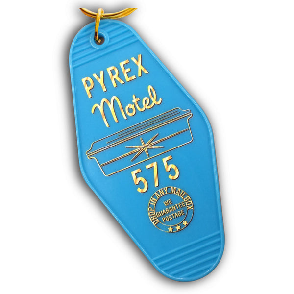 Cosplay for your keys! Pyrex Motel Keychain GOLD STARBURST Pyrex 575 Vintage retro