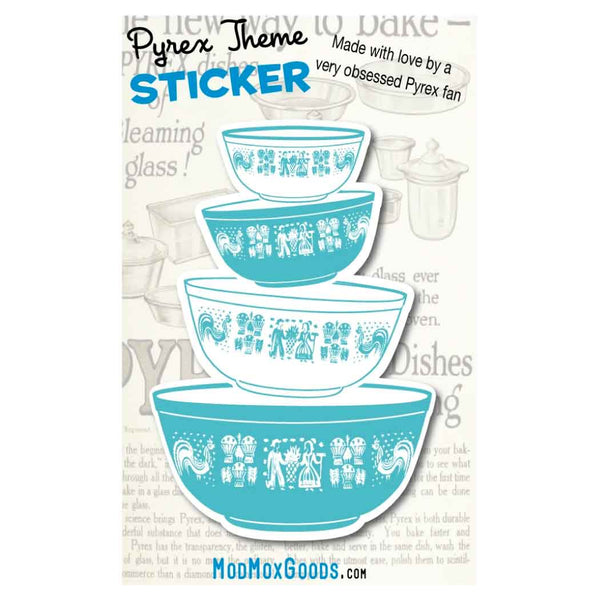 Pyrex Stack Svg 5 STICKERS-Pyrex stack theme set 5 STICKERs 3 Inch Sticker hi quality ...