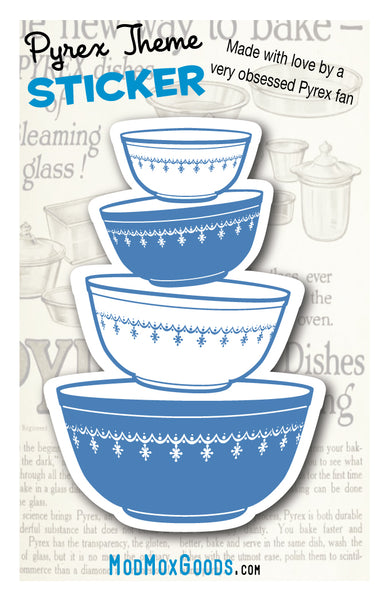 Pyrex Stack Sticker Magnets | Stickers | Cards – Mod Mox Goods