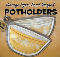 Pyrex Gold Butterfly Bowl Potholders bowl shaped pot holders set of 2