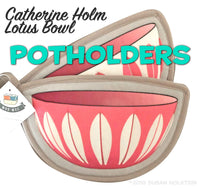 Cathrine Holm Potholders PINK Lotus Set of 2 Catherine