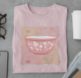Pink Gooseberry Pyrex Bowl Graphic Tee on Pink T-shirt