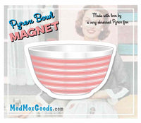 5 MAGNETs Vintage Bowls - Pyrex, Cathrine Holm, Hazel Atlas Bowls 2.5in wide set of all 5 ea